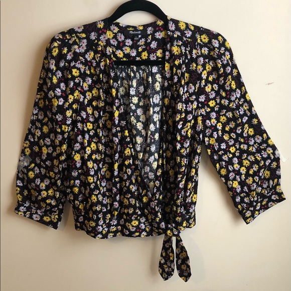 🌟Host Pick🌟Madewell French Wrap V Neck Blouse/Wrap - Picture 4 of 7